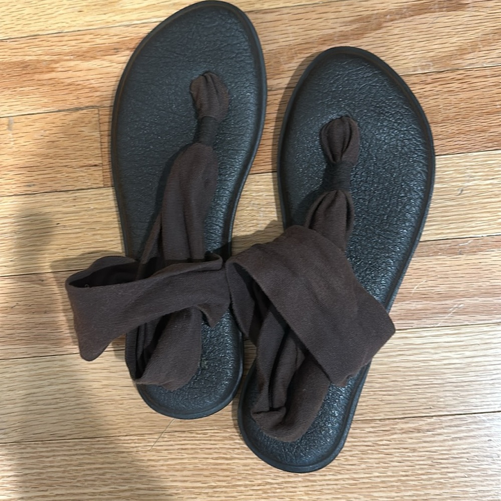 Dark Brown Flip Flops with Soft Straps